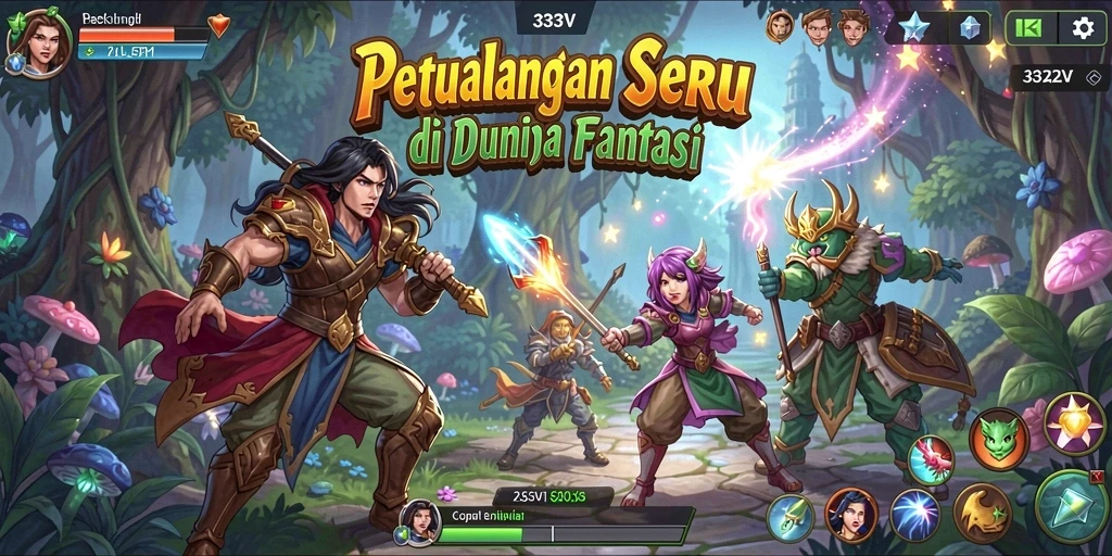 Tampilan gameplay 333V yang memukau dengan grafis menawan.