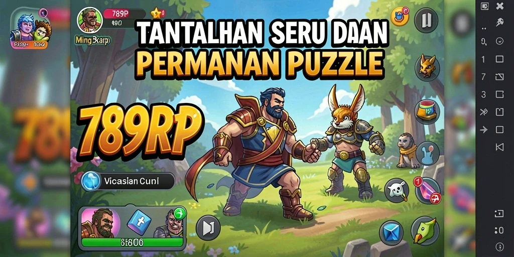 Tampilan gameplay seru dalam permainan puzzle 789RP.
