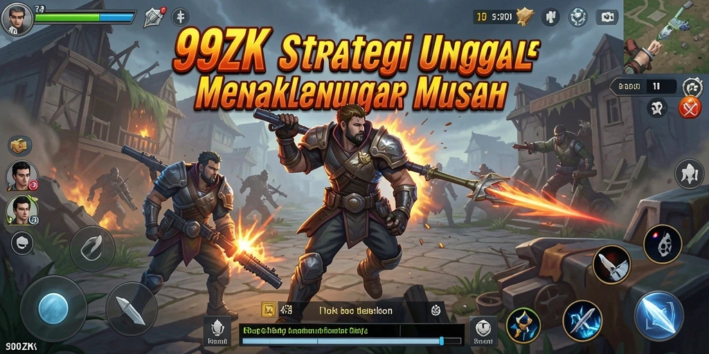Tampilan gameplay strategi yang menegangkan di 99ZK.