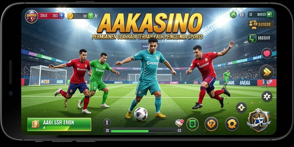 Screenshot AAKASINO menunjukkan aksi seru dalam permainan olahraga.