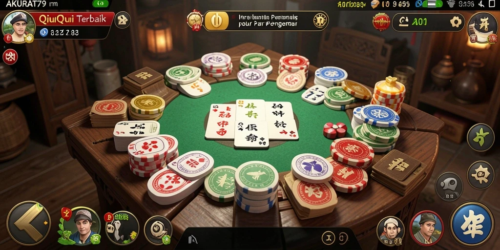 Screenshot gameplay AKURAT79 menampilkan aksi mendebarkan permainan QiuQiu.