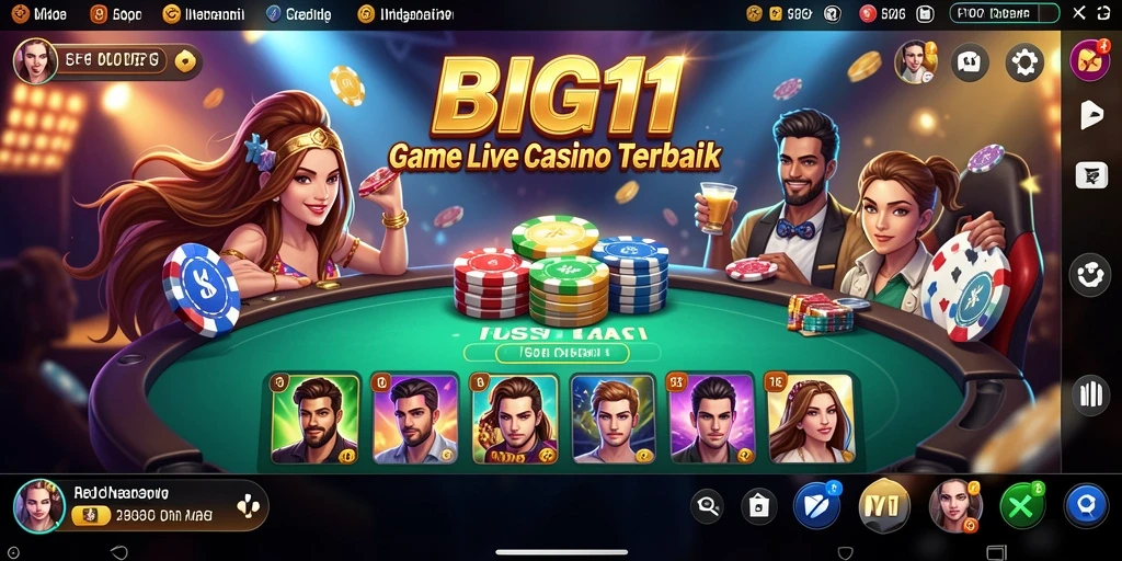 Tampilan gameplay Live Casino yang mendebarkan di BIG11.