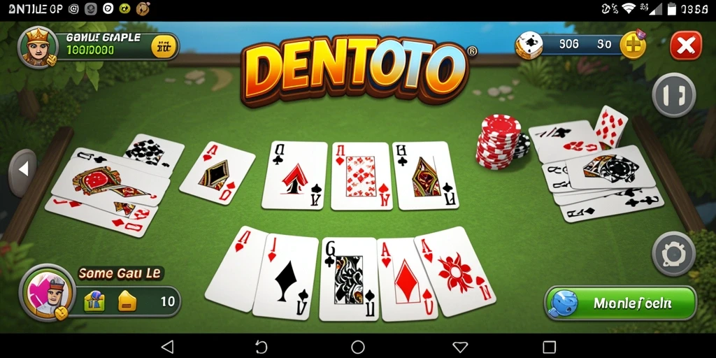 Screenshot gameplay DENTOTO menampilkan momen seru permainan Gaple.