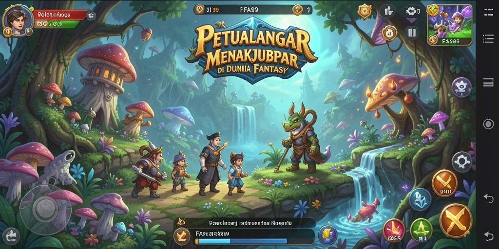 Screenshot menunjukkan aksi seru dan petualangan menegangkan dalam FA99.