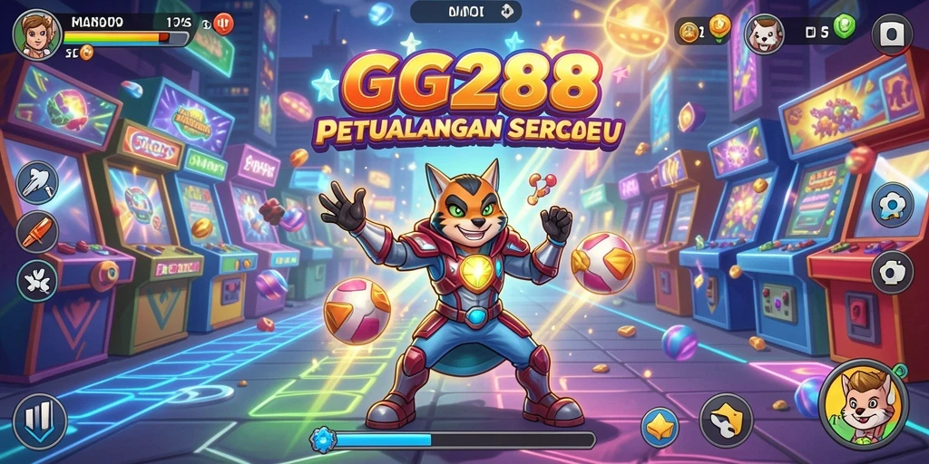 Tampilan gameplay GG288 yang penuh aksi menarik dan berwarna.