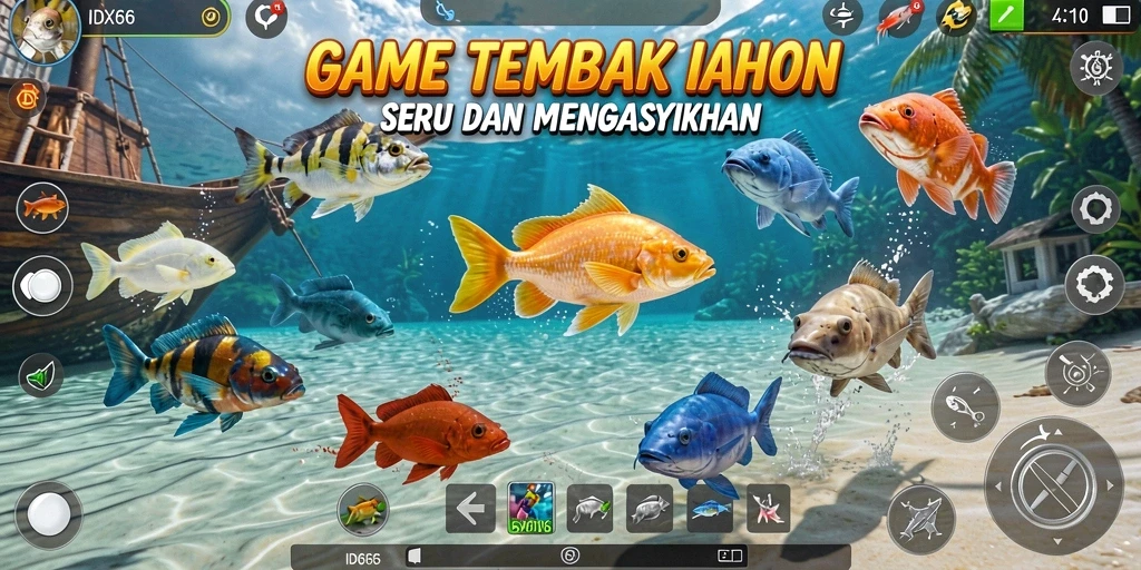 Screenshot gameplay Tembak Ikan yang mendebarkan di IDX66.