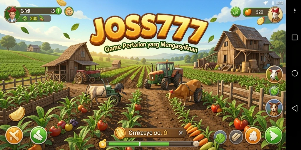 Tampilan gameplay pertanian yang menawan di JOSS777.