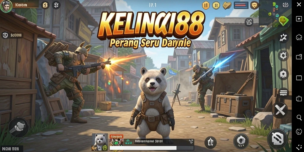 Gameplay intens KELINCI88 dengan aksi seru di arena Battle Royale.