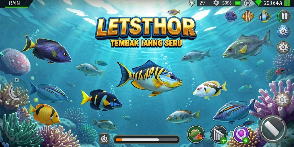 Tampilan gameplay LETSTHOR yang seru dan penuh warna.