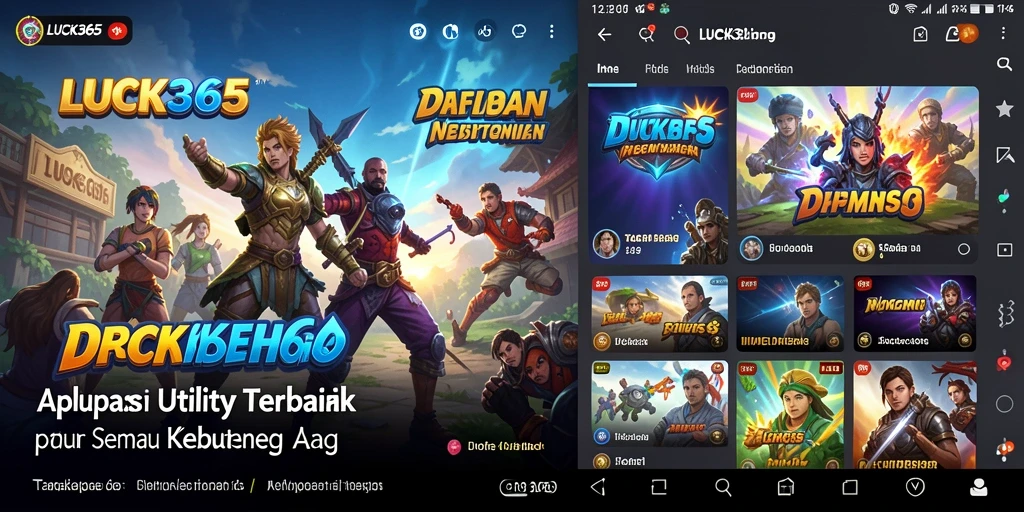 Tampilan antarmuka pengguna LUCK365 yang modern dan intuitif.