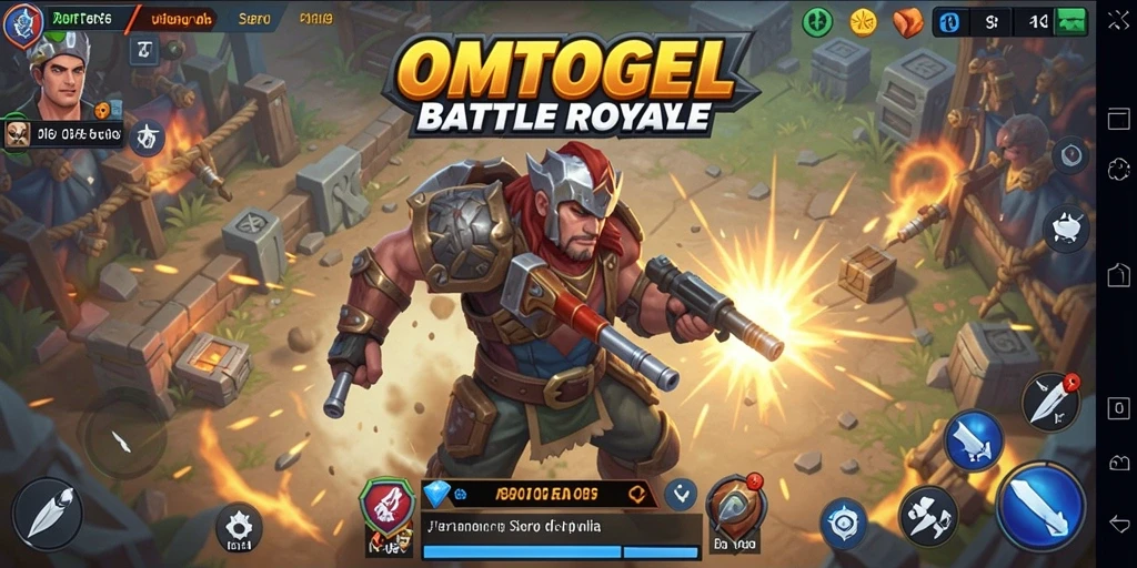 Tampilan intens pertarungan di arena Battle Royale OMTOGEL.