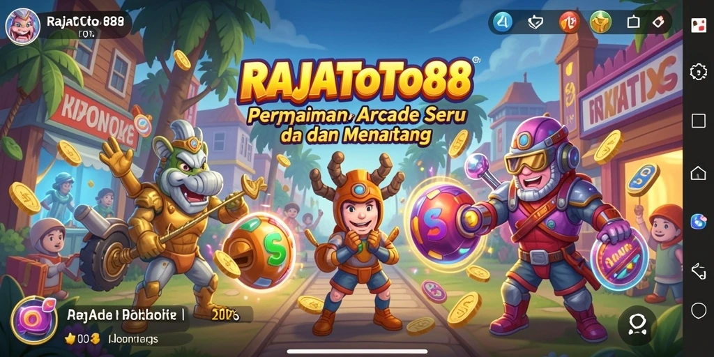 Tampilan gameplay seru pada RAJATOTO88 dengan aksi arcade yang menantang.