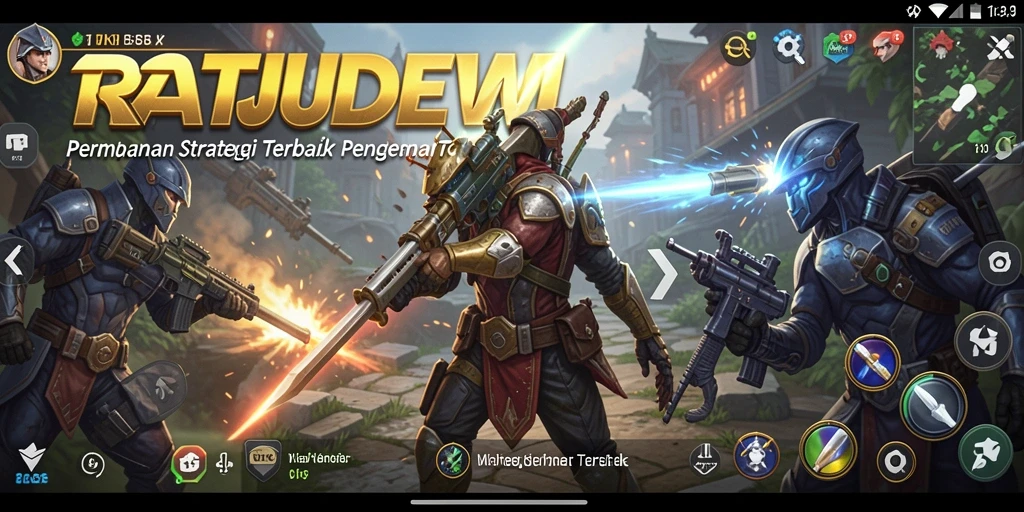 Screenshot gameplay RATUDEWI yang menunjukkan aksi strategi yang intens.