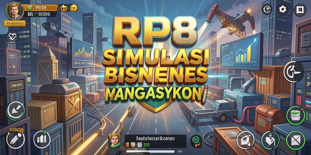 Screenshot RP8 menampilkan gameplay seru di dunia bisnis Tycoon.