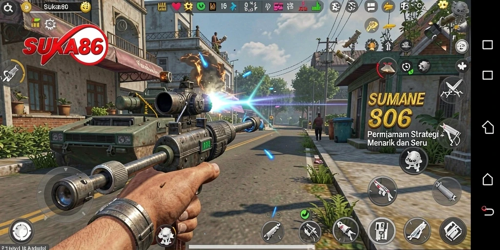 Screenshot gameplay SUKA86 dengan aksi strategi yang menegangkan.