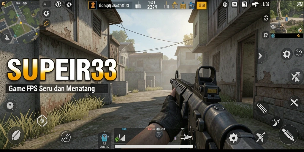 Gameplay seru di SUPER33 dengan aksi tembak yang intens.