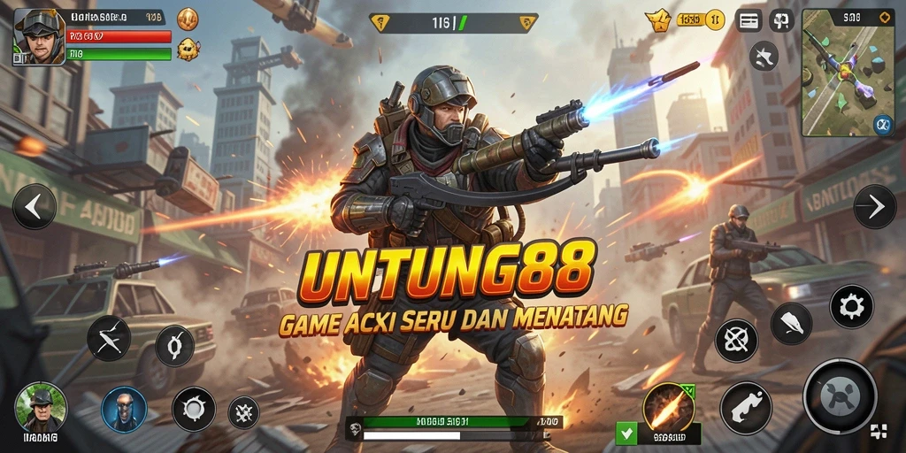Screenshot utama UNTUNG88 menampilkan aksi mendebarkan dalam gameplay.