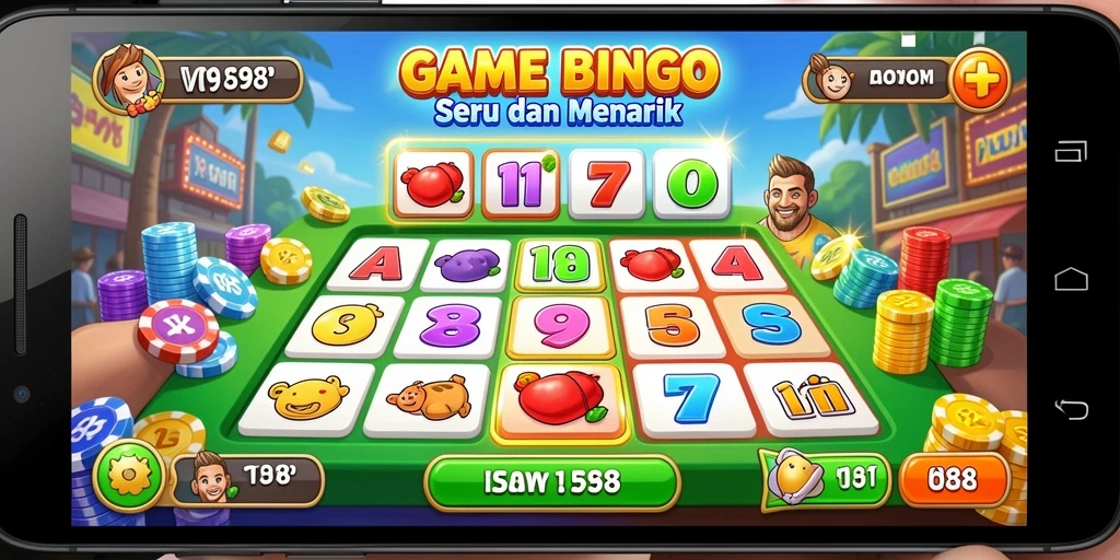 Tampilan gameplay Bingo yang luar biasa di V98.